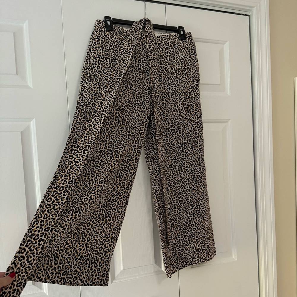 J Crew silk cropped pants
